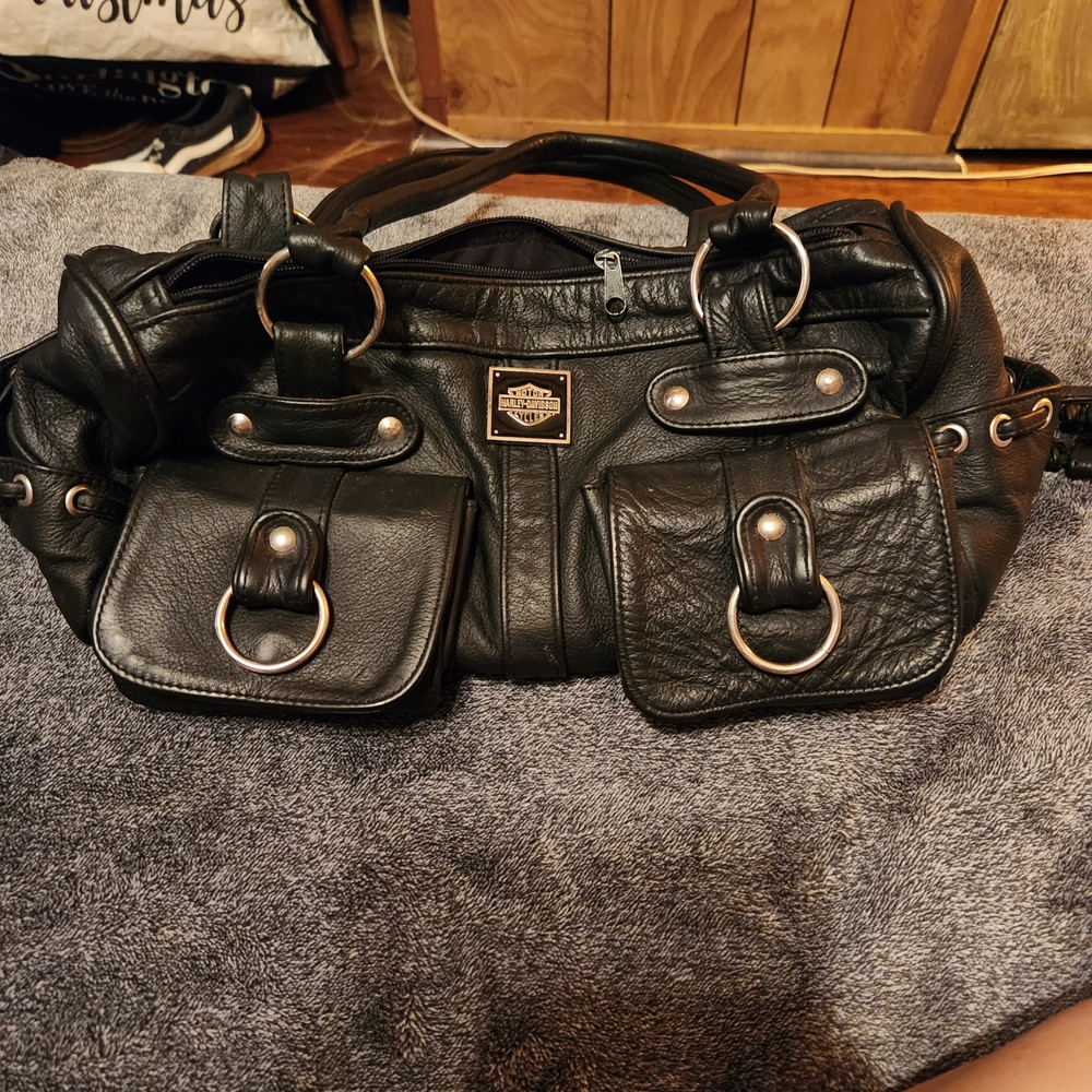 Harley-Davidson Black Leather Handbag